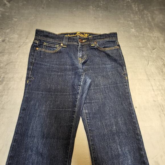 Old Navy Special Edition Jeans Womens 8 Blue Denim Straight Leg Stretch 5 Pocket - Picture 2 of 11